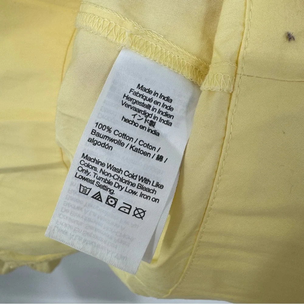 NWT J.crew Zip-up shirtdress in cotton poplin in Pale Corn Yellow
